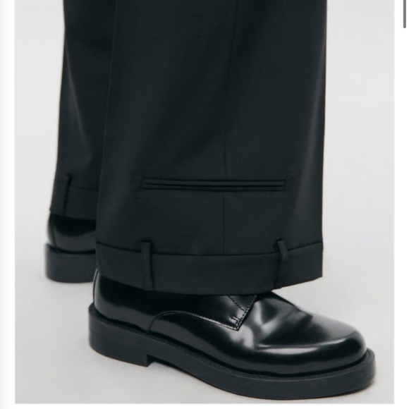 ZARA WOOL DRAWSTRING HEM PANTS ZW COLLECTION - Picture 5 of 7